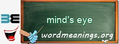 WordMeaning blackboard for mind's eye